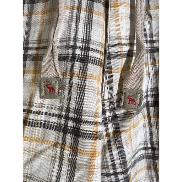 Abercrombie & Fitch Shorts Men's 30 Brown & Yellow Plaid Bermuda Drawstring Logo - Picture 4 of 9